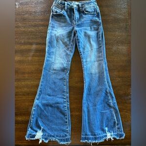 Kancan Girls Blue Midrise Flared Jeans size 8